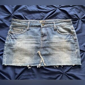 Decoded Denim Jean Skirt Women’s Size 9-10 Distressed Fabric Short Skirt